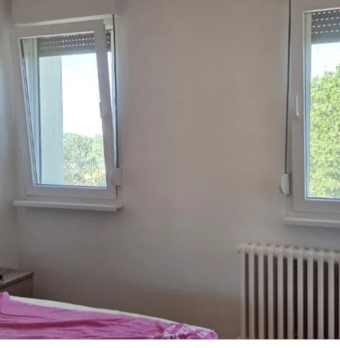 Obrađen zid između prozora u stanu u Bloku 70